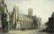 Thomas Mann Baynes Canterbury Cathedral by Thomas Mann Baynes oil painting
